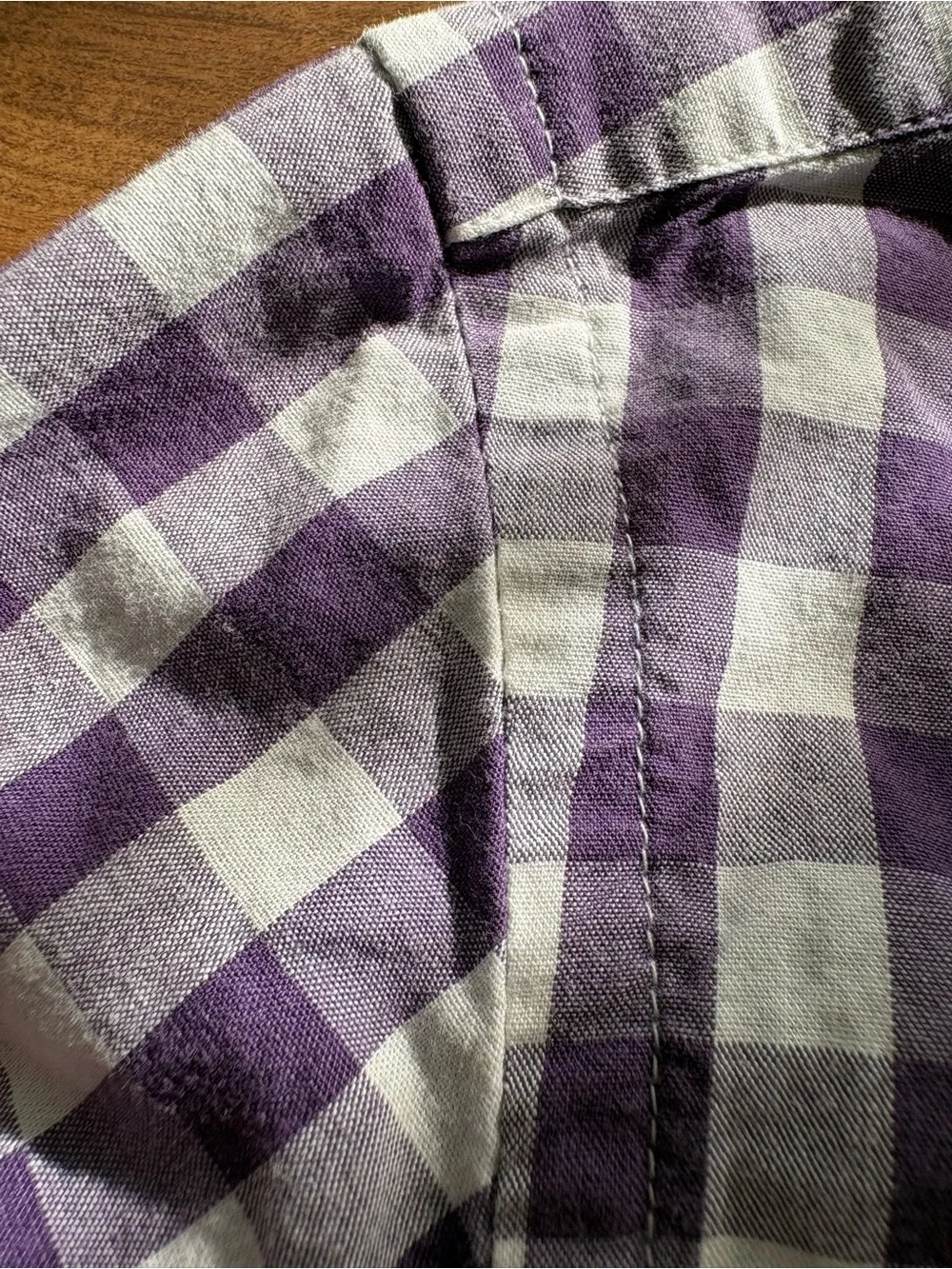 J.Crew Men’s Purple White Gingham Button Down Shirt Long Sleeve Size XS